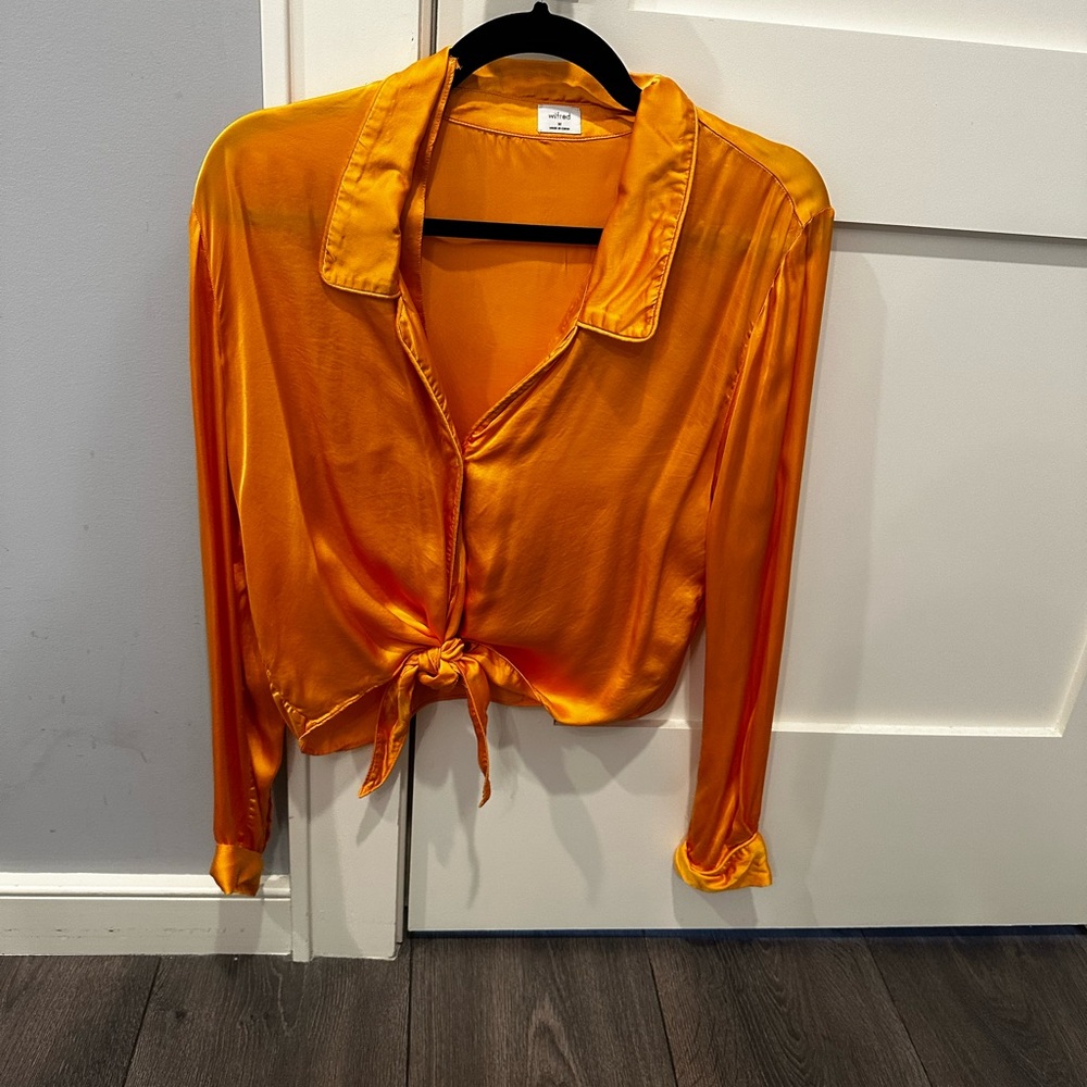 Wilfred/Aritzia Tie Top in Orange
